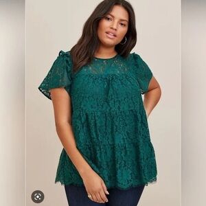 Lace Tiered Top